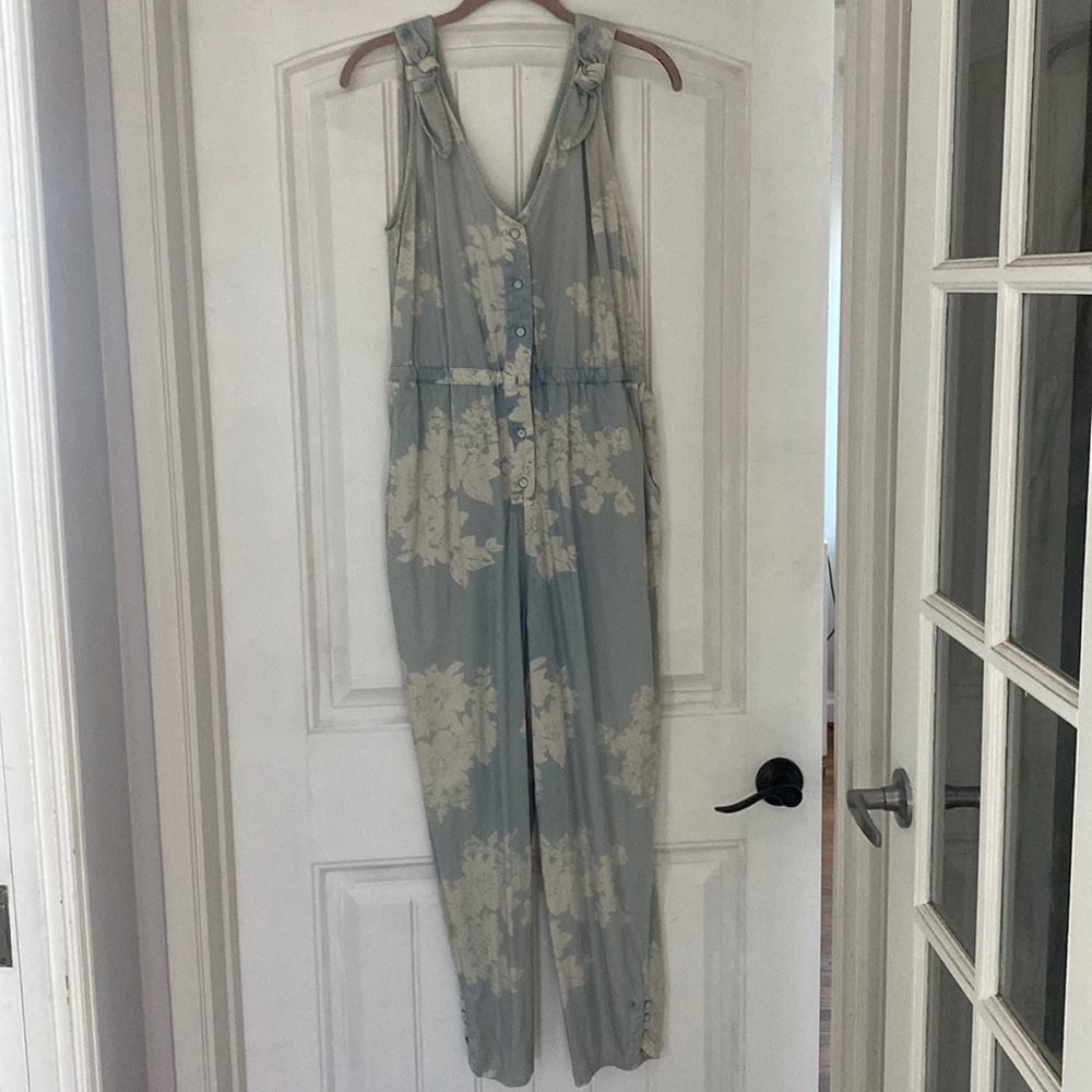 Anthropologie denim jumpsuit